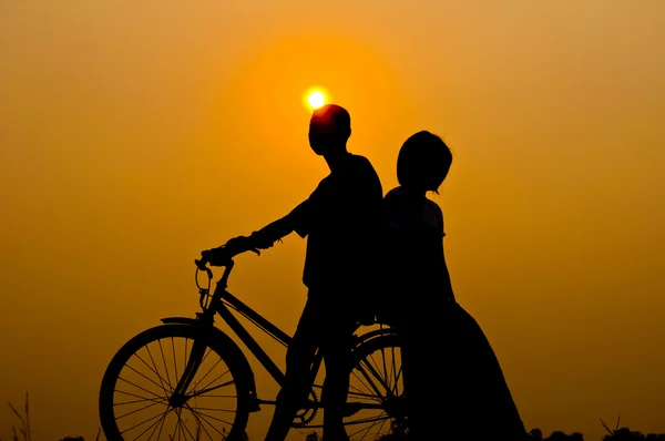 Nöjd med cykel — Stockfoto