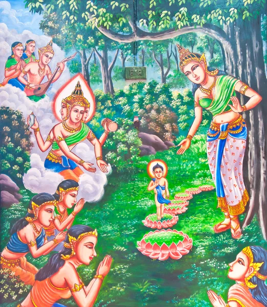 Painting of Buddha story — Stock Photo, Image