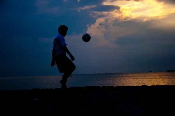 Futebol de praia — Fotografia de Stock