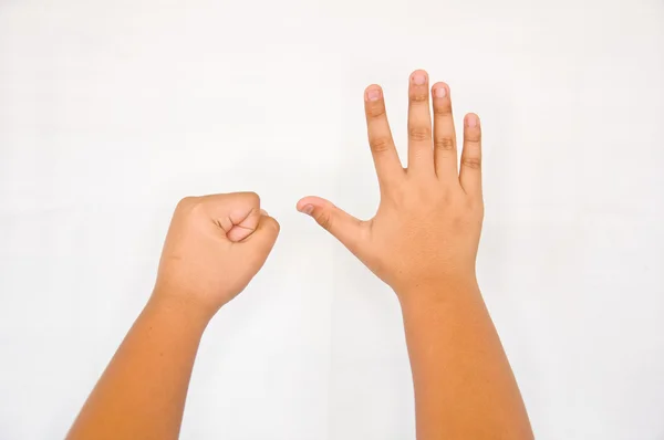 儿童手的手指 — 图库照片
