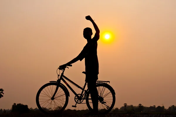 Nöjd med cykel — Stockfoto