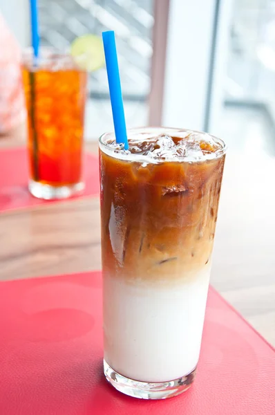 Iced latte kaffe — Stockfoto