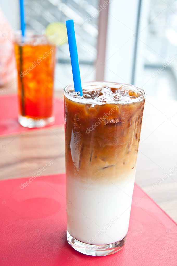 Iced latte coffee