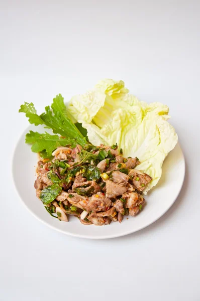 Thajské jídlo volat namtok mú — Stock fotografie