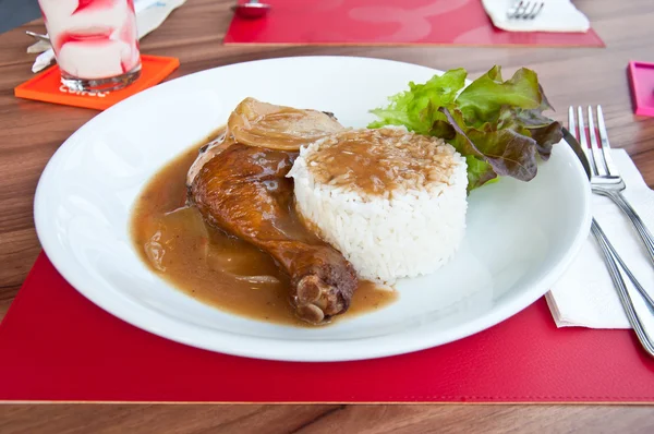 Pollo asado con arroz — Foto de Stock