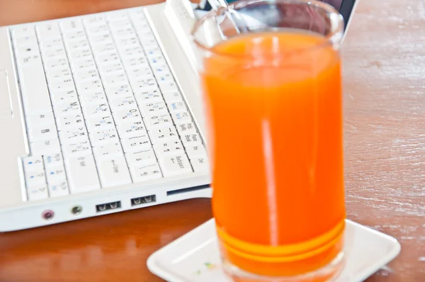 Healthy with orange juice — Stock Photo, Image