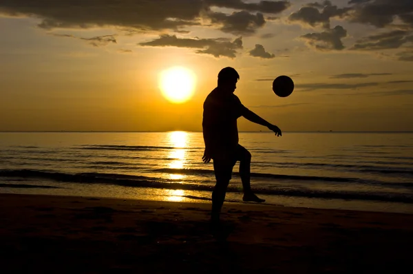 Calcio spiaggia — Foto Stock