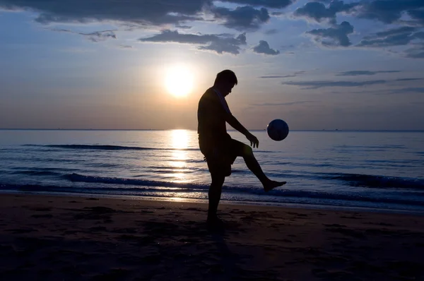 Calcio spiaggia — Foto Stock