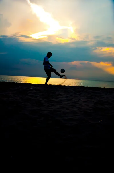 Plážový fotbal — Stock fotografie