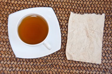 çay ve boş kağıt