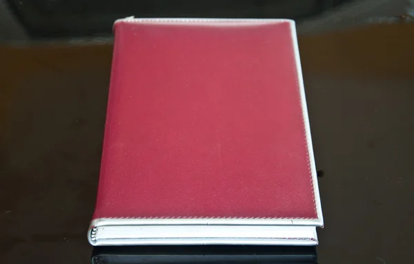Brown leather wrap notebook — Stock Photo, Image