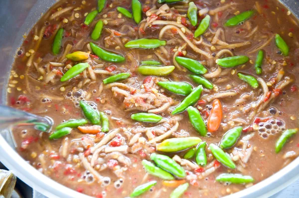 Comida tailandesa chamada namprik — Fotografia de Stock