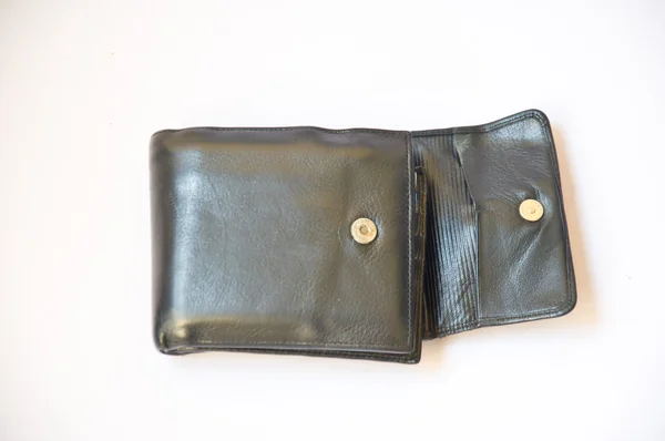 古い黒の財布 — ストック写真