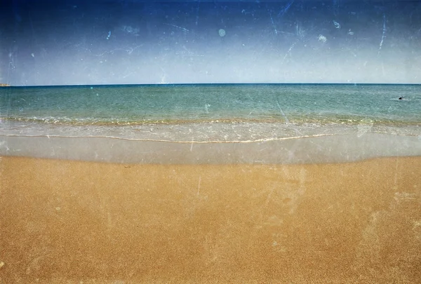 plaj ve tropikal deniz Vintage Fotoğraf