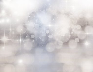 bokeh Noel arka plan beyaz kar taneleri ile light