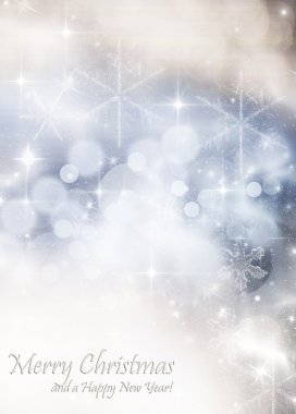 bokeh Noel arka plan beyaz kar taneleri ile light