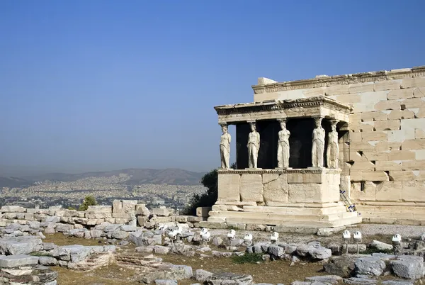 O Partenon em Akropolis, Atenas — Fotografia de Stock