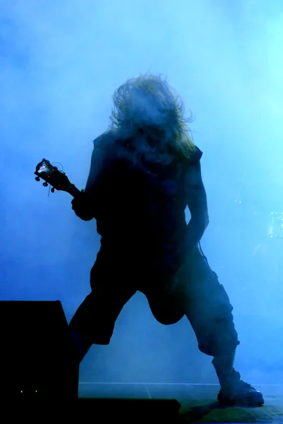 Silhouette de guitariste — Photo