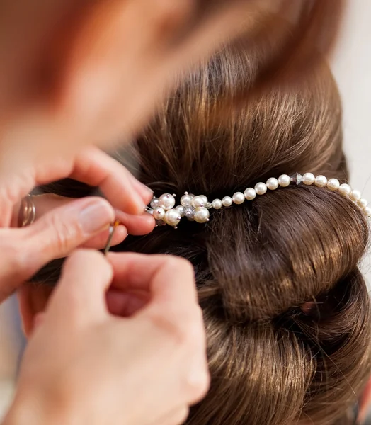 Wedding hairstyle — Stock Photo, Image