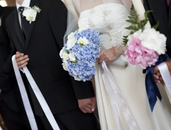 Wedding ceremony in church — Stock Photo, Image