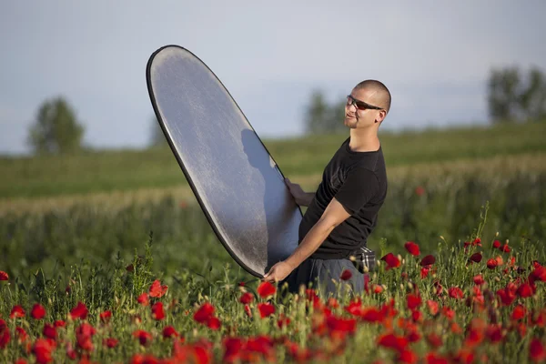 Photographies の男持株反射 — ストック写真