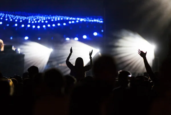 Multidão no concerto — Fotografia de Stock