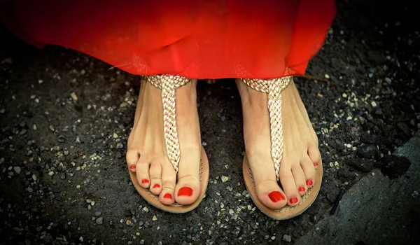 Las piernas de la novia — Foto de Stock