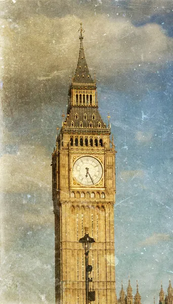 Vintage view of Big Ben — Stock Photo, Image