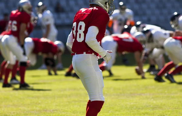 American football game with out of focus players — Stock Photo, Image