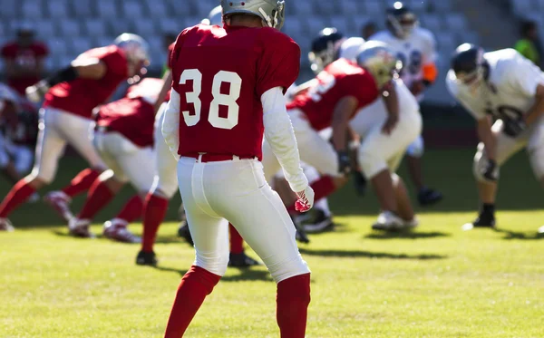 American football game with out of focus players — Stock Photo, Image