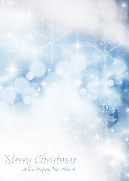 Astratto sfondo di Natale con fiocchi di neve — Foto Stock
