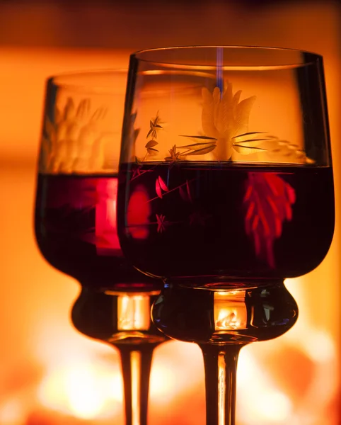 Pohár bor — Stock Fotó