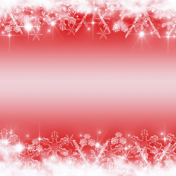 Abstract Christmas background with white snowflakes — Stock Photo, Image