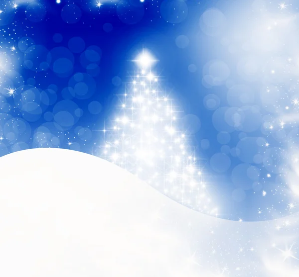 Abstract Christmas background with white snowflakes — Stock Photo, Image