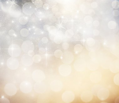 kar taneleri ve holiday lights ile Noel arka plan