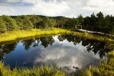 dağ gölü yansımalar