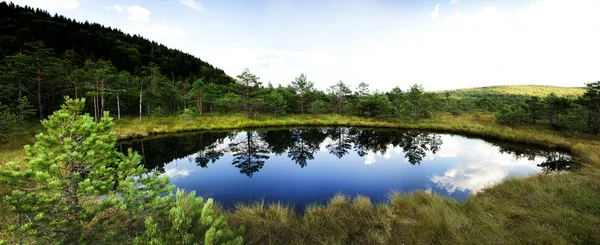 Mountain lake reflecties — Stockfoto