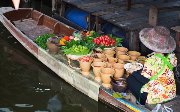 Taling chan drijvende markt — Stockfoto