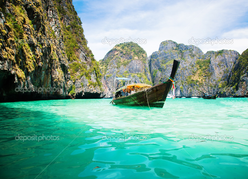 Traditional ships in Maya Bay