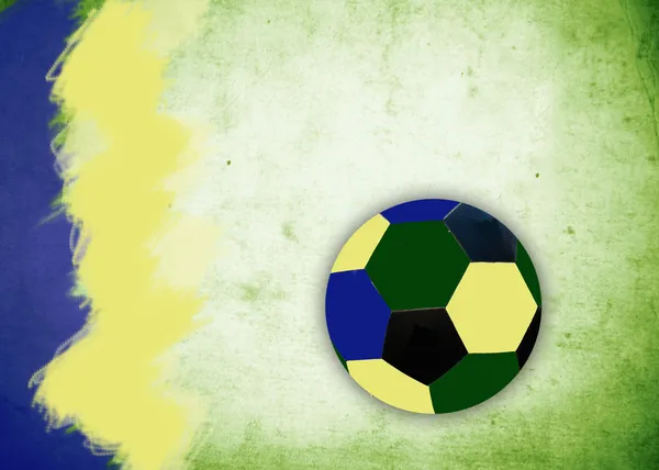 球和巴西国旗的颜色 — 图库照片