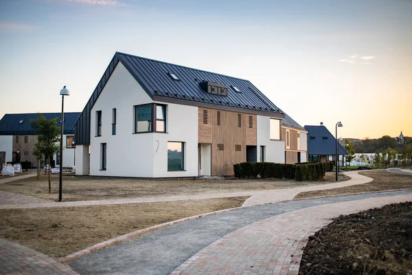 Newly Built Modern House Village — Stock Photo, Image