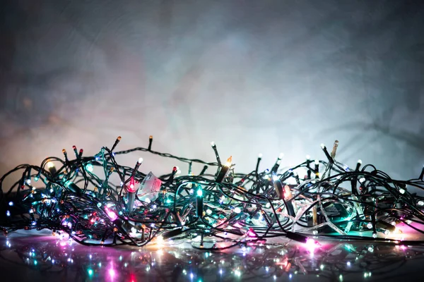 抽象的なヴィンテージクリスマスライトの背景 — ストック写真