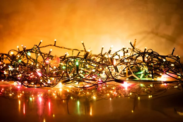 Abstracto Vintage Navidad Luces Fondo — Foto de Stock