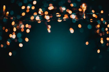 Renkli noel ışıkları tatil arkaplanı