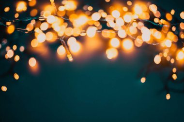 Renkli noel ışıkları tatil arkaplanı