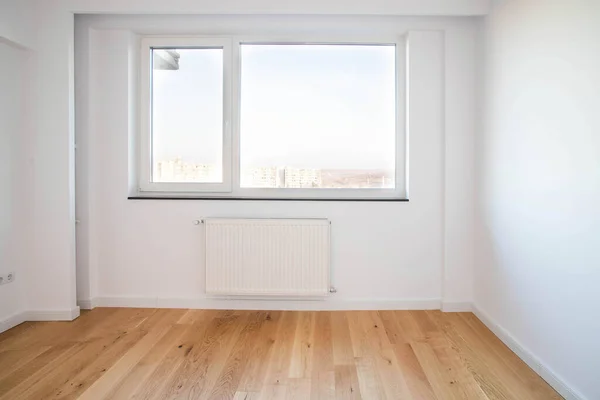 White Empty Room Wooden Floor — Stock Photo, Image