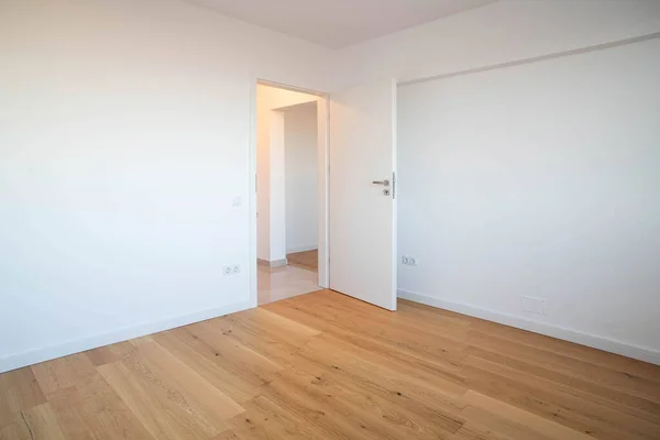 White Empty Room Wooden Floor — Stock Photo, Image