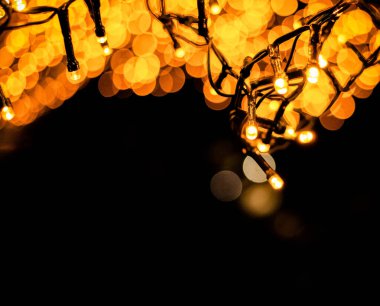 Bokeh Noel ışıkları arka plan Mutlu tatiller