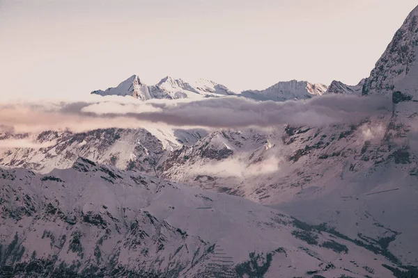 Csodálatos Havas Csúcsok Svájci Alpokban Jungfrau Régió Schilthorn — Stock Fotó