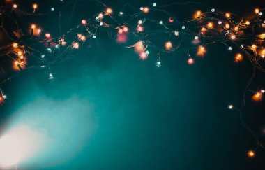Renkli Noel ışıkları arka planı